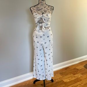 Skylar & Madison Floral Tie-Front Jumpsuit